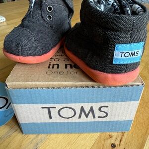 TOMS Black Baby Shoes
